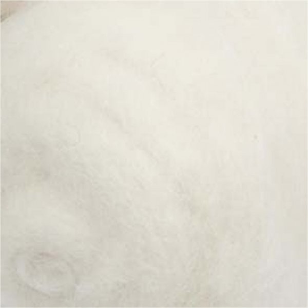 Kardierte Wolle - wei - 100 g