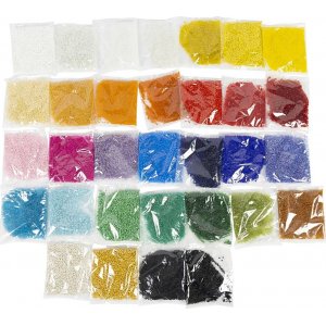 Rocailleperlen - gemischte Farben - 32 x 100 g Rocailleperlen - gemischte Farben - 32 x 100 g