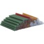 Klebestifte fr Mini-Klebepistole - Gold - Grn - Rot - Silber - Glitzer - L10 cm - 100 Stk