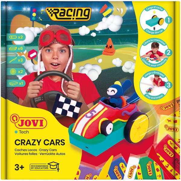 Tonset - Jovi-tech Plastilina - Rennwagen-Bausatz in verschiedenen Farben
