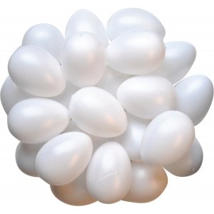 Plastikeier - hohl - 4,5 x 6 cm - 50 Stk Plastikeier - hohl - 4,5 x 6 cm - 50 Stk