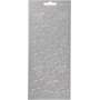 Aufkleber - Silber - Sterne - 10 x 23 cm