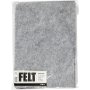 Hobbyfilz - grau - meliert - 10 Blatt