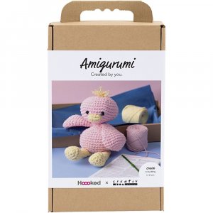 DIY-Set Amigurumi-Ente hellrosa und hellgelb - 1 Packung