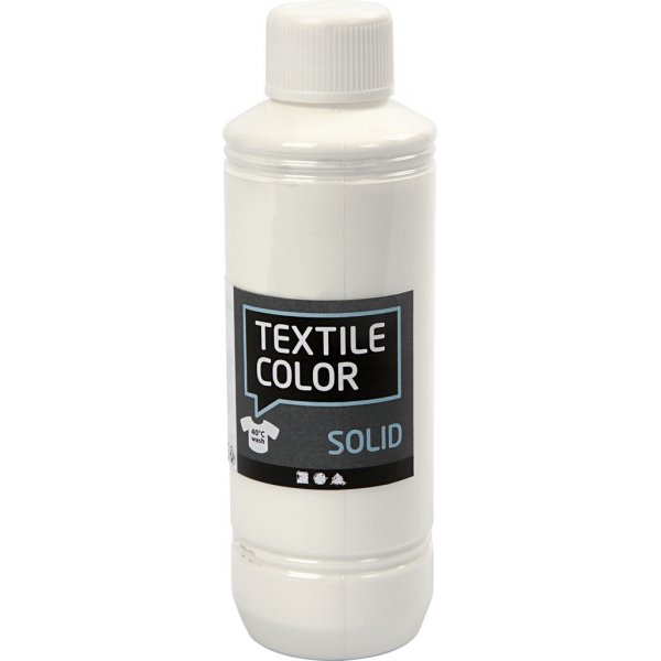 Textil Feste Textilfarbe - wei - deckend - 250 ml