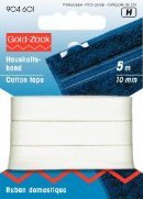 Baumwollband 10-40 mm wei