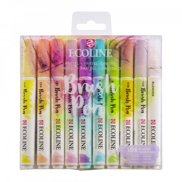 Ecoline Pinselstifte 10er-Pack - Pastell