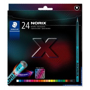 NORIX Buntstifte, verschiedene Farben - 24er-Packung