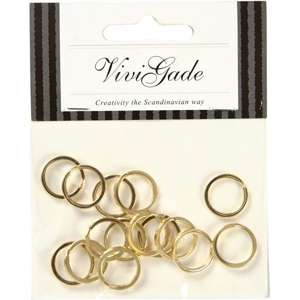 Spaltring - vergoldet - 15 Stk