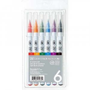 Pinselstifte ZIG Clean Color Real Brush - 6 Stifte Pinselstifte ZIG Clean Color Real Brush - 6 Stifte