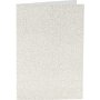 Karten und Umschlge - Wei - Glitzer - 11,5 x 16,5 cm - 4 Sets