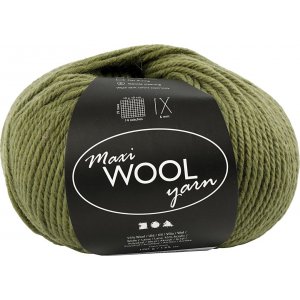 Wollgarn - olivgrün - 100 g Wollgarn - olivgrün - 100 g