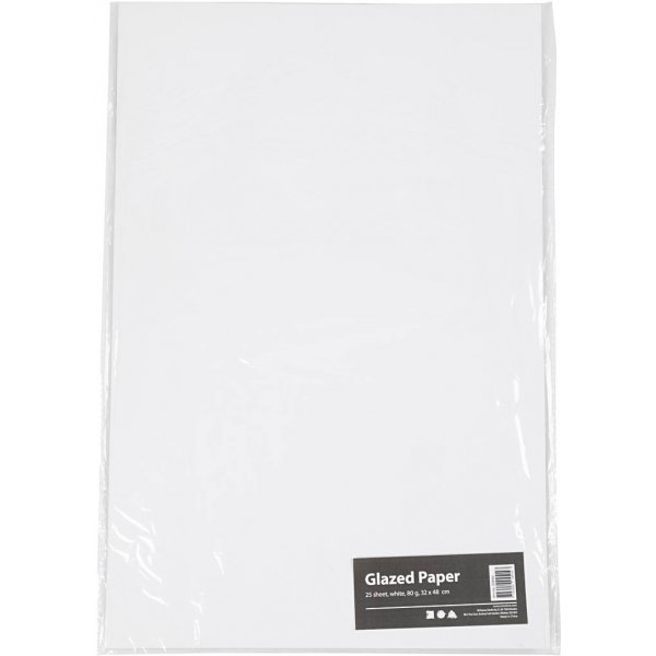 Glanzpapier - wei - 25 Blatt