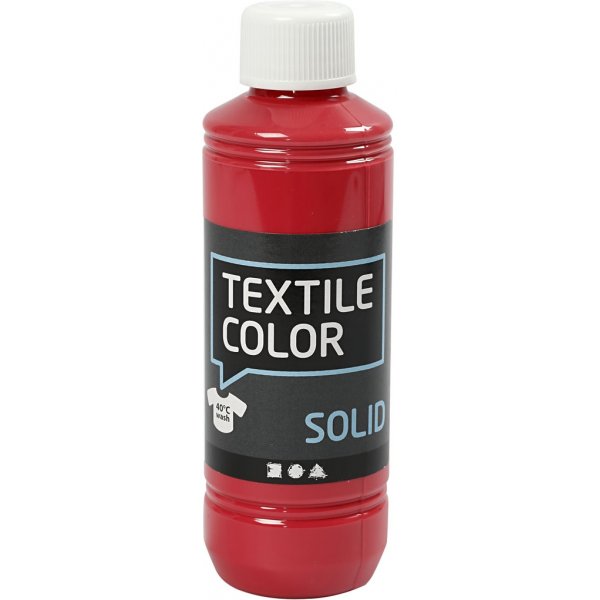 Textil Feste Textilfarbe - rot - deckend - 250 ml