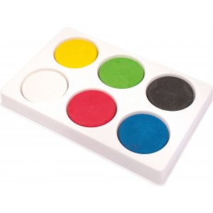 Farbpucks in Palette - Ø 44 mm 6 Farben Farbpucks in Palette - Ø 44 mm 6 Farben