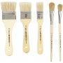 Lackpinsel - Nr. 13+16+25+35+50 - flach - 10 Stk