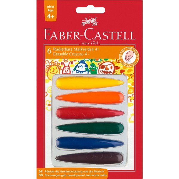 Kindermalstifte in Fingerform - 6 Farben