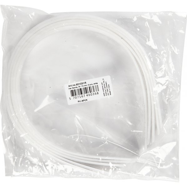 Diadem - 13 mm - wei - 5 Stk