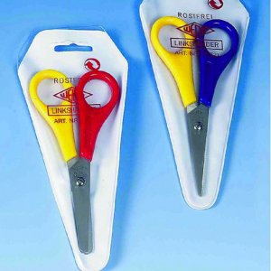 Bastelschere für Linkshänder 13 cm - zweifarbig spitz Bastelschere für Linkshänder 13 cm - zweifarbig spitz