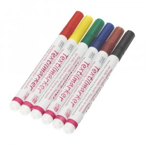 Textilmarker Fein (1-2 mm) - 6 Farben Textilmarker Fein (1-2 mm) - 6 Farben