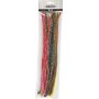 Pfeifenreiniger - 6 mm - gemischte Farben - gestreift - 30 Stk