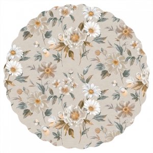 Plane PVC Round Flower - Beige