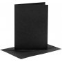 Karten und Umschlge - Schwarz - 11,5 x 16,5 cm - 4 Sets