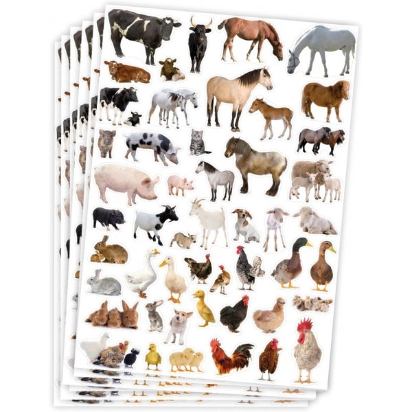 Aufkleber Bauernhoftiere - 300 Stk
