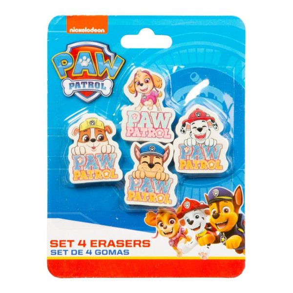 Paw Patrol - Radiergummi im 4er-Pack
