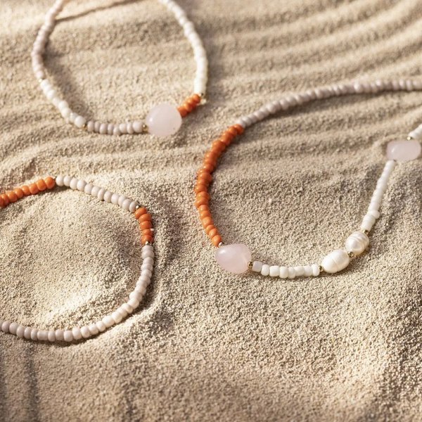 Mini-DIY-Kit Schmuck, Halsketten und Armbnder aus Rosenquarz