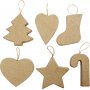 Weihnachtsdekorationen - Pappmach - 6 Stk