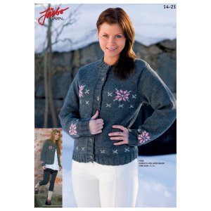 Strickanleitung - Damen-Cardigan mit Schneeflocken Strickanleitung - Damen-Cardigan mit Schneeflocken