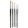 Gold Line Pinsel - Nr. 1+4+8+12+18 - rund - 5 Stk