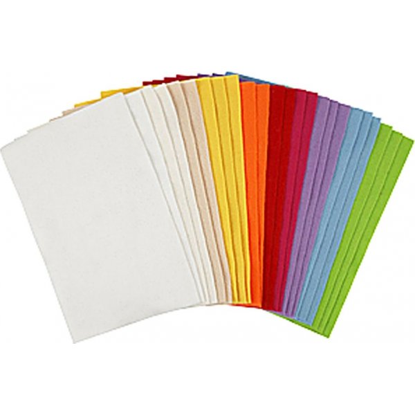 Hobbyfilz - gemischte Farben - 24 Blatt