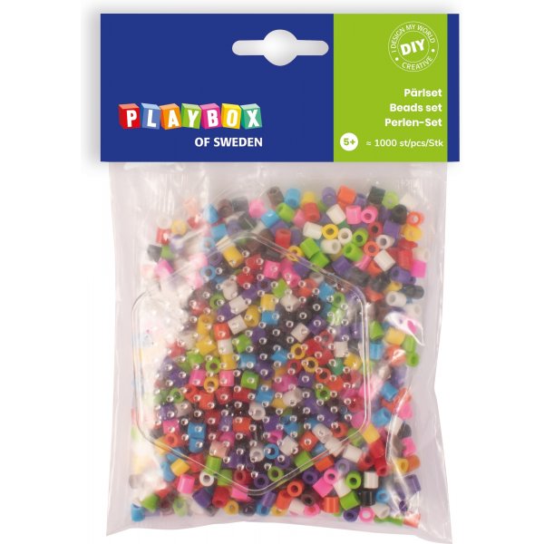Die Tubenperle mit Platte 1.000 Stck 10-farbig