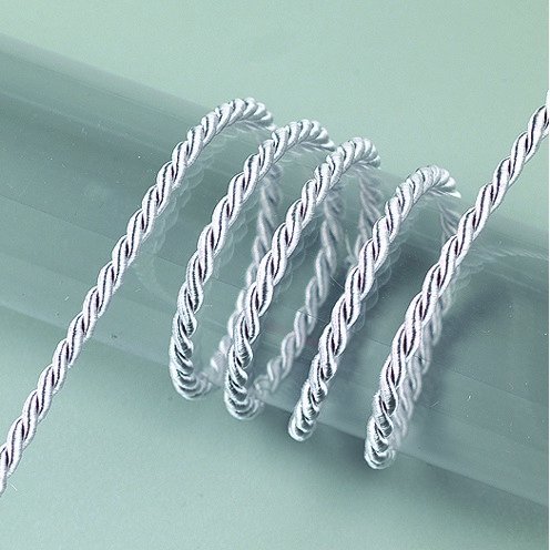 Kordel Viskose 4 mm - 25 Meter - silberfarben