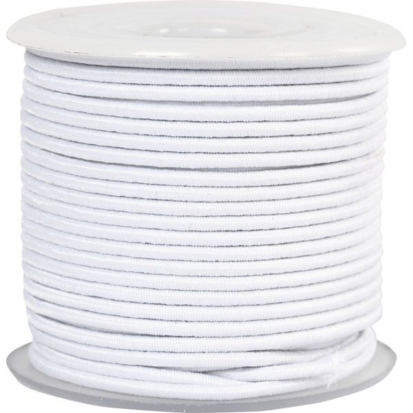 Elastische Kordel 2 mm - wei - 25 m