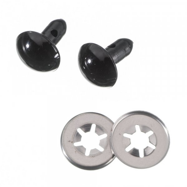 Schutzbrille aus schwarzem Kunststoff - 50er-Pack