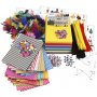 Groe Packung Kreativmaterial und Schablonen - gemischte Farben