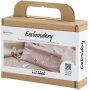 Mini DIY Kit Stickerei - staubige Rose - Umschlagtasche