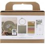 Mini DIY Kit Stickerei - Staubgrn - Stickrahmen