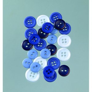 Knöpfe 10 - 15 mm - Blaumischung 40 g Blau Knöpfe 10 - 15 mm - Blaumischung 40 g Blau