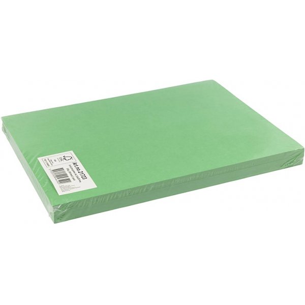 Farbiger Karton - grasgrn - A4 - 180 g - 100 Blatt