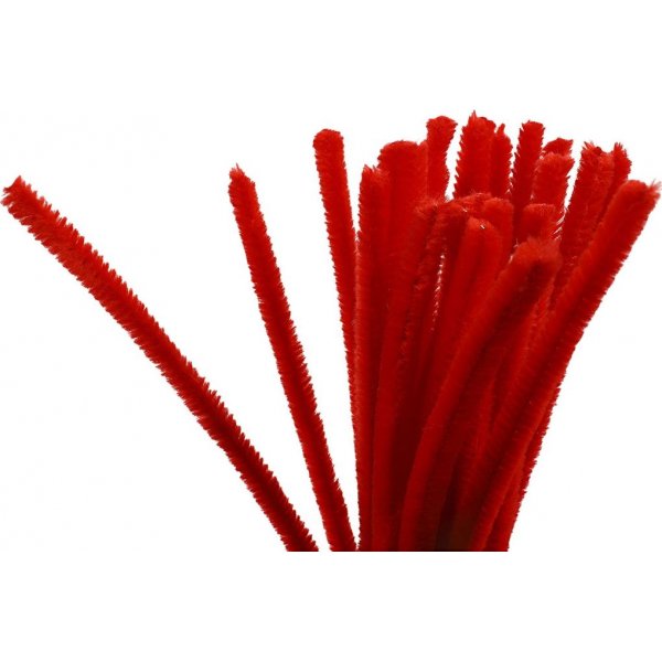 Pfeifenreiniger - 9 mm - rot - 25 Stk