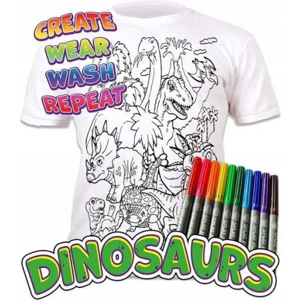 Färben Sie Ihr T-Shirt - Dinosaurier Färben Sie Ihr T-Shirt - Dinosaurier