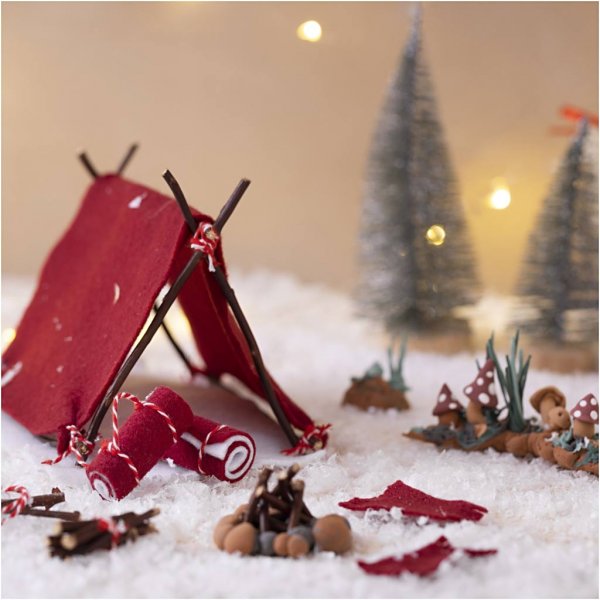 Mini-DIY-Kit Santa's Door - Auf einem Campingausflug
