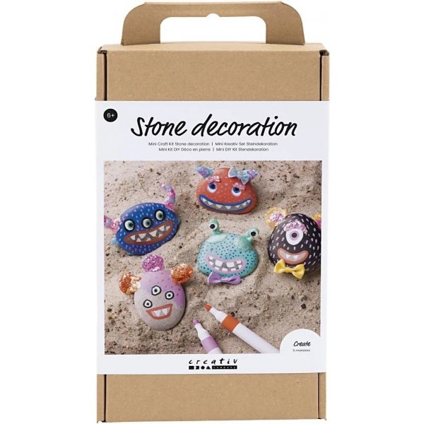 DIY Kit Steindekoration, gemischte Farben, Monster