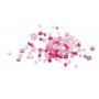 Harmony facettierte Kunststoffperlen - gemischt - rosa - 45 g