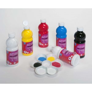 Schulfarben L&B Glossy 500 ml - 6 Farben Schulfarben L&B Glossy 500 ml - 6 Farben