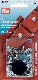 Nieten 6-9 mm dick Messing silberfarben 8 Stk Nieten 6-9 mm dick Messing silberfarben 8 Stk